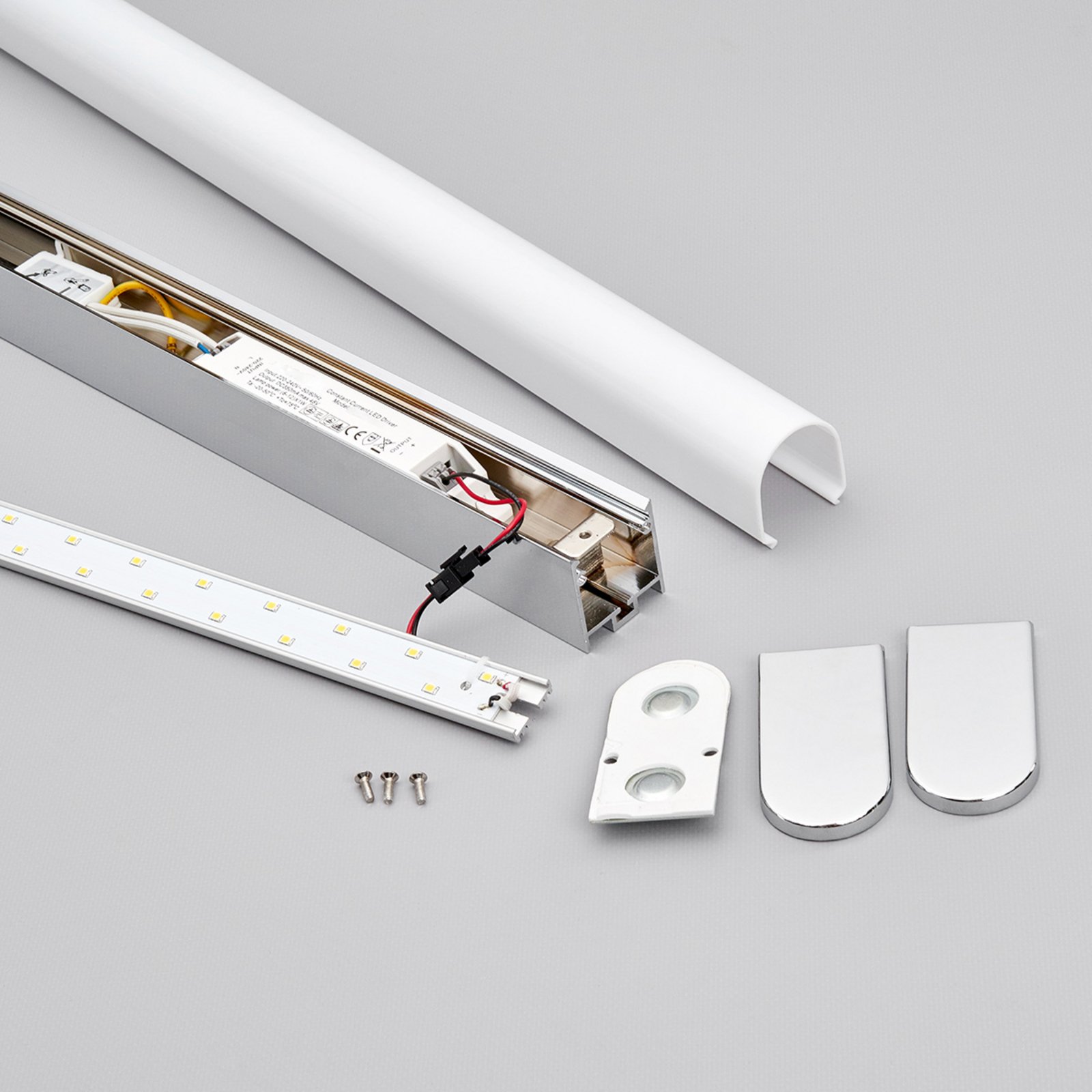 Philippa Round LED Lampa Ścienna L88 Chrome/White - Lindby