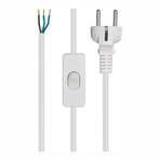 Cable de conexión 3x0,75² con interruptor blanco