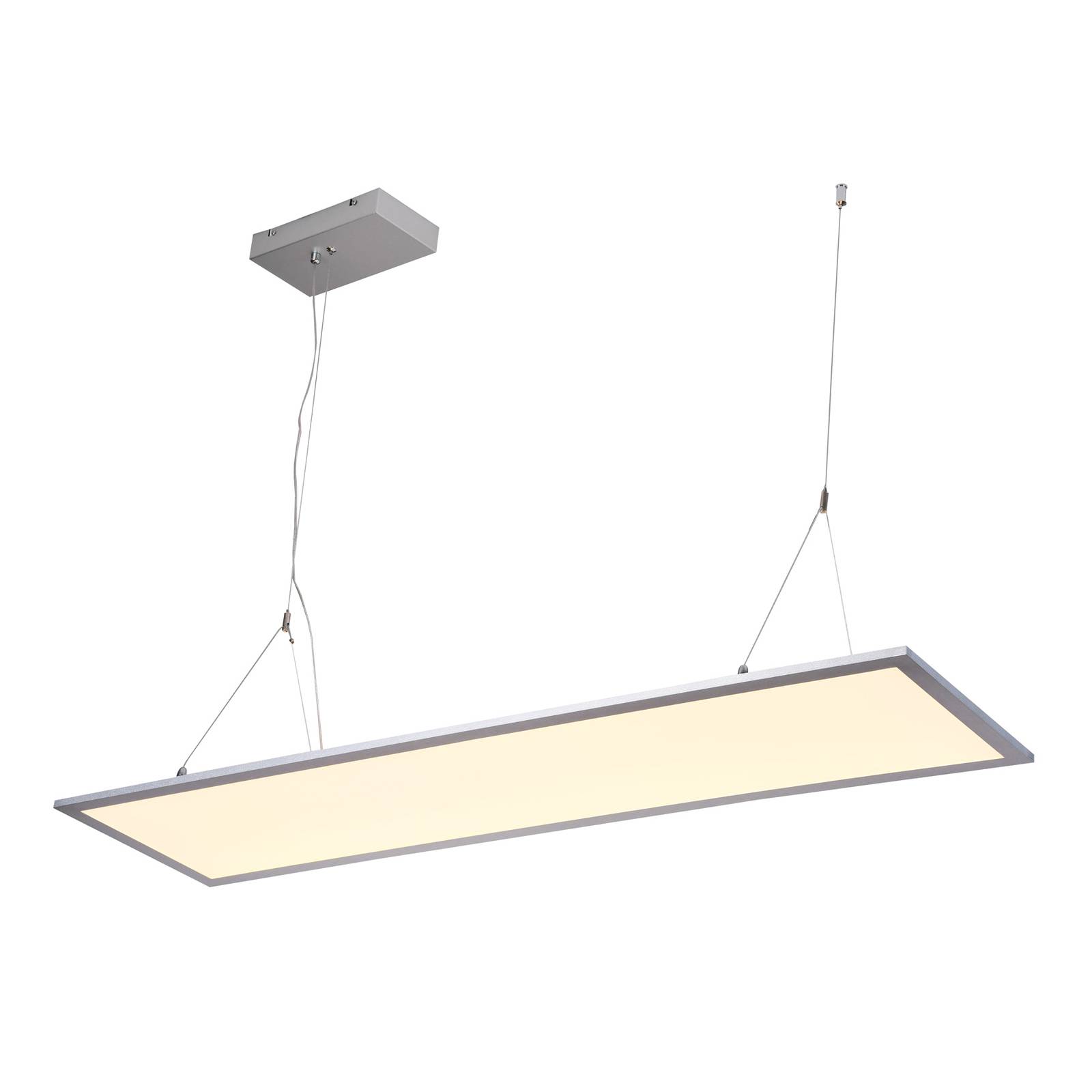 Lindby lindby Luram LED hanglamp, rechthoekig, voor woon-/ eetkamer, aluminium, kunststof, 31 W, L: 120 cm, B: 30 H: 1 cm