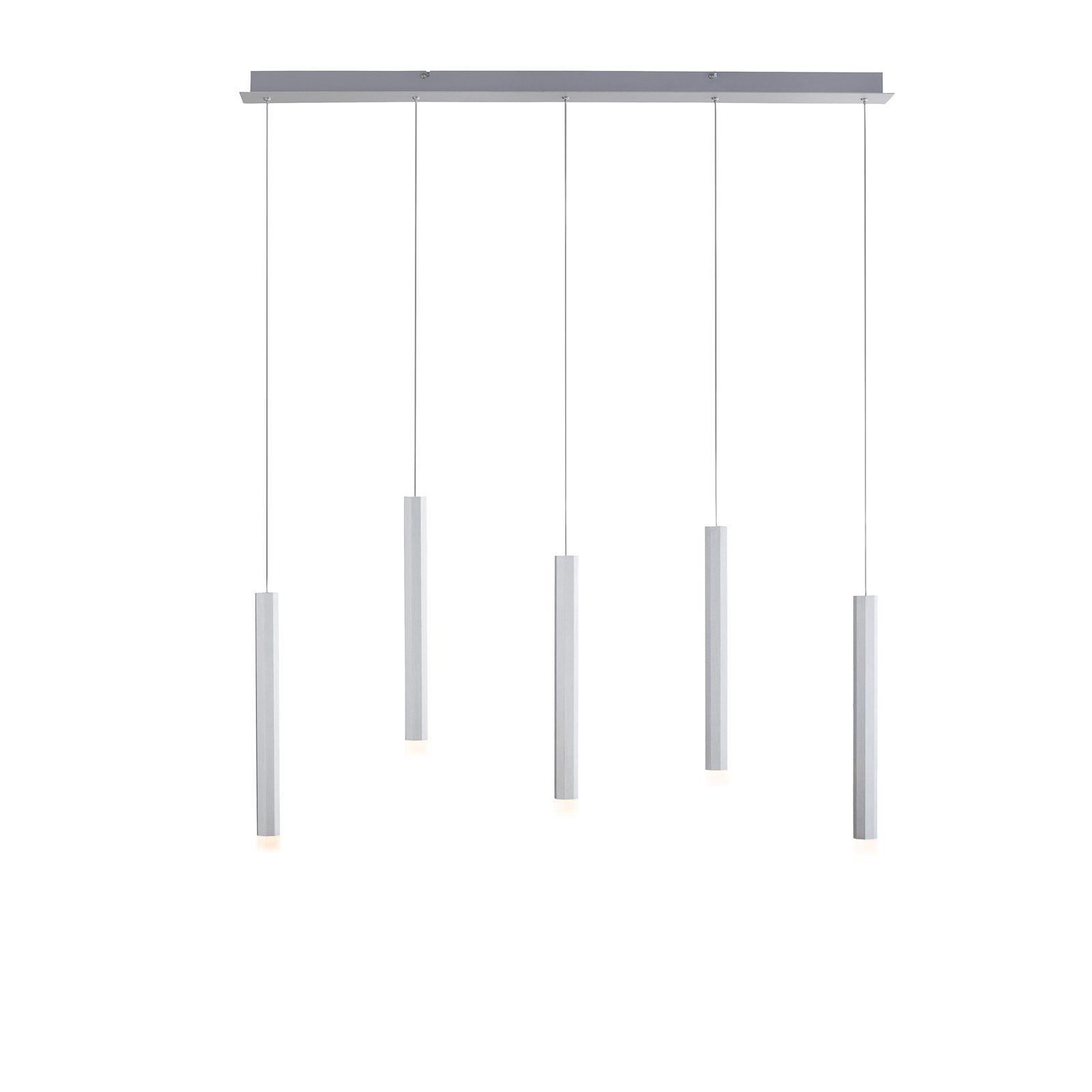 LED hanglamp Bruno, 5-lamps, aluminium