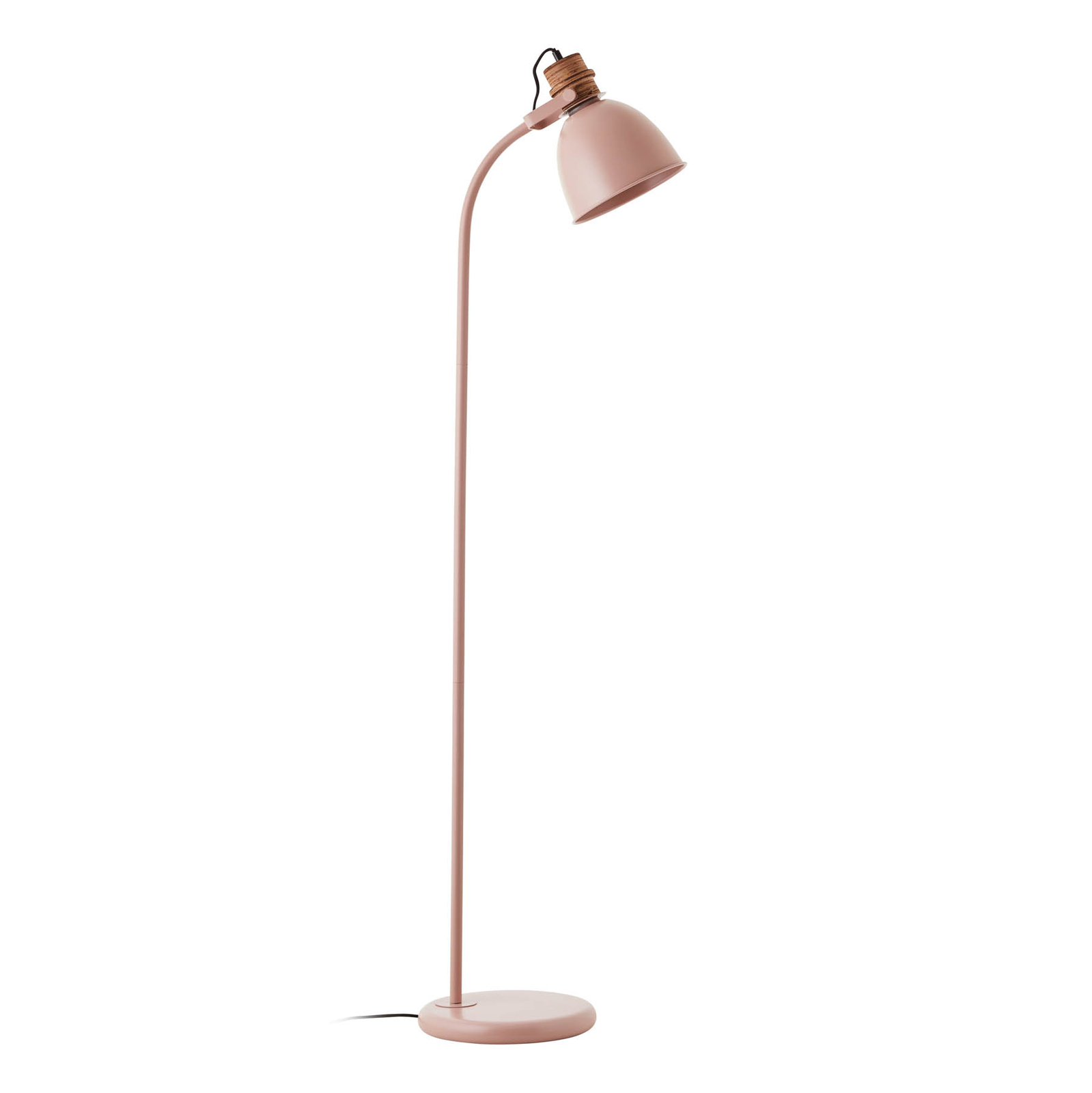 Lámpara de pie Erena, cabezal orientable, rosa claro