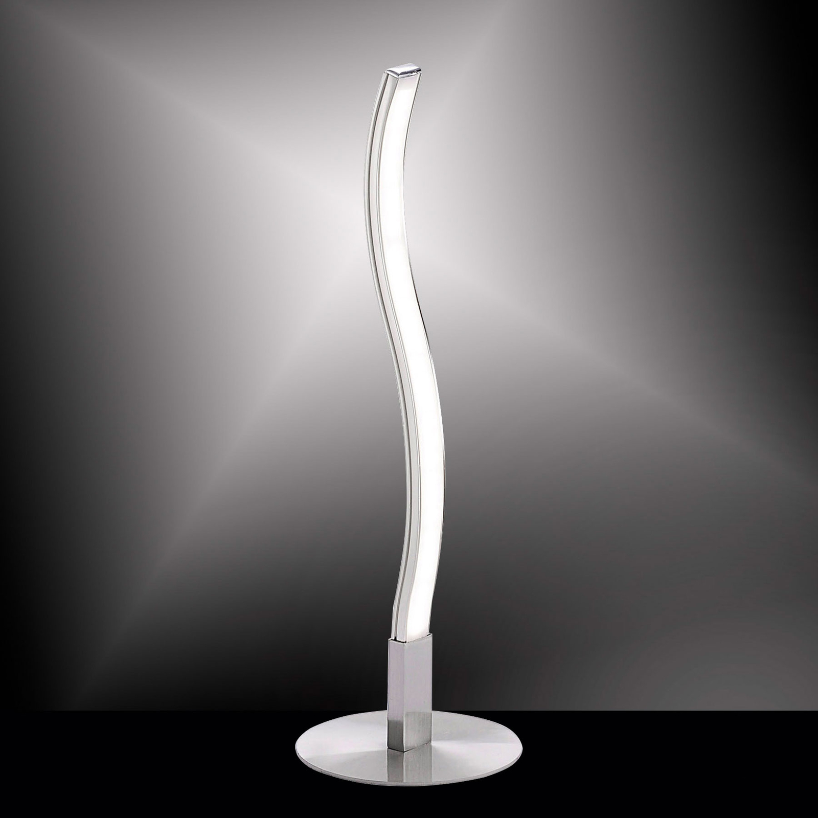 Lampe de table LED Wave 3 000 K 30 cm acier