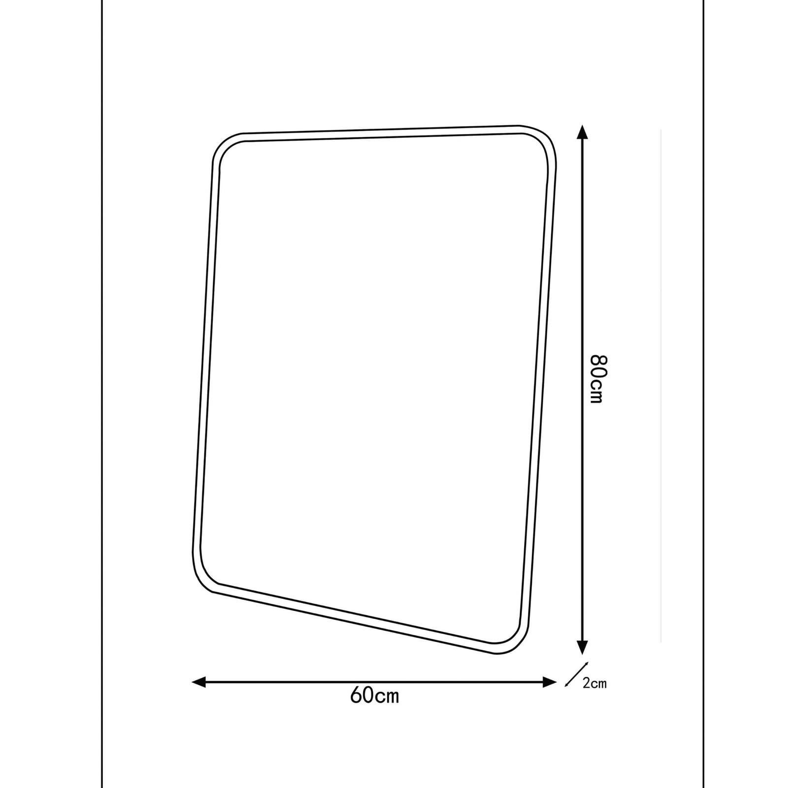 Specchio da parete HDMirror, dorato, 80 x 60 cm - House Doctor