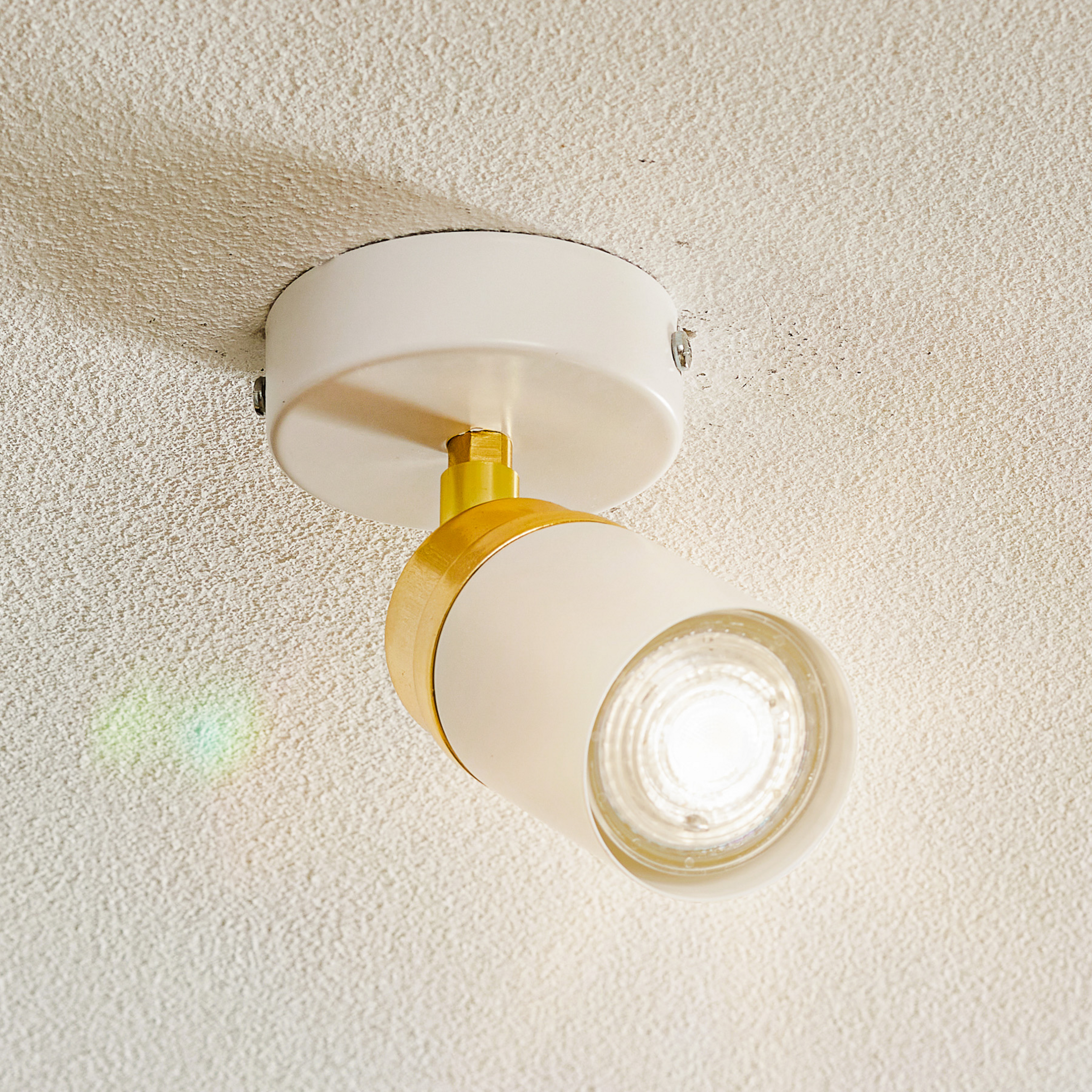 Downlight Rondo hvit/gull, 1 lyskilde