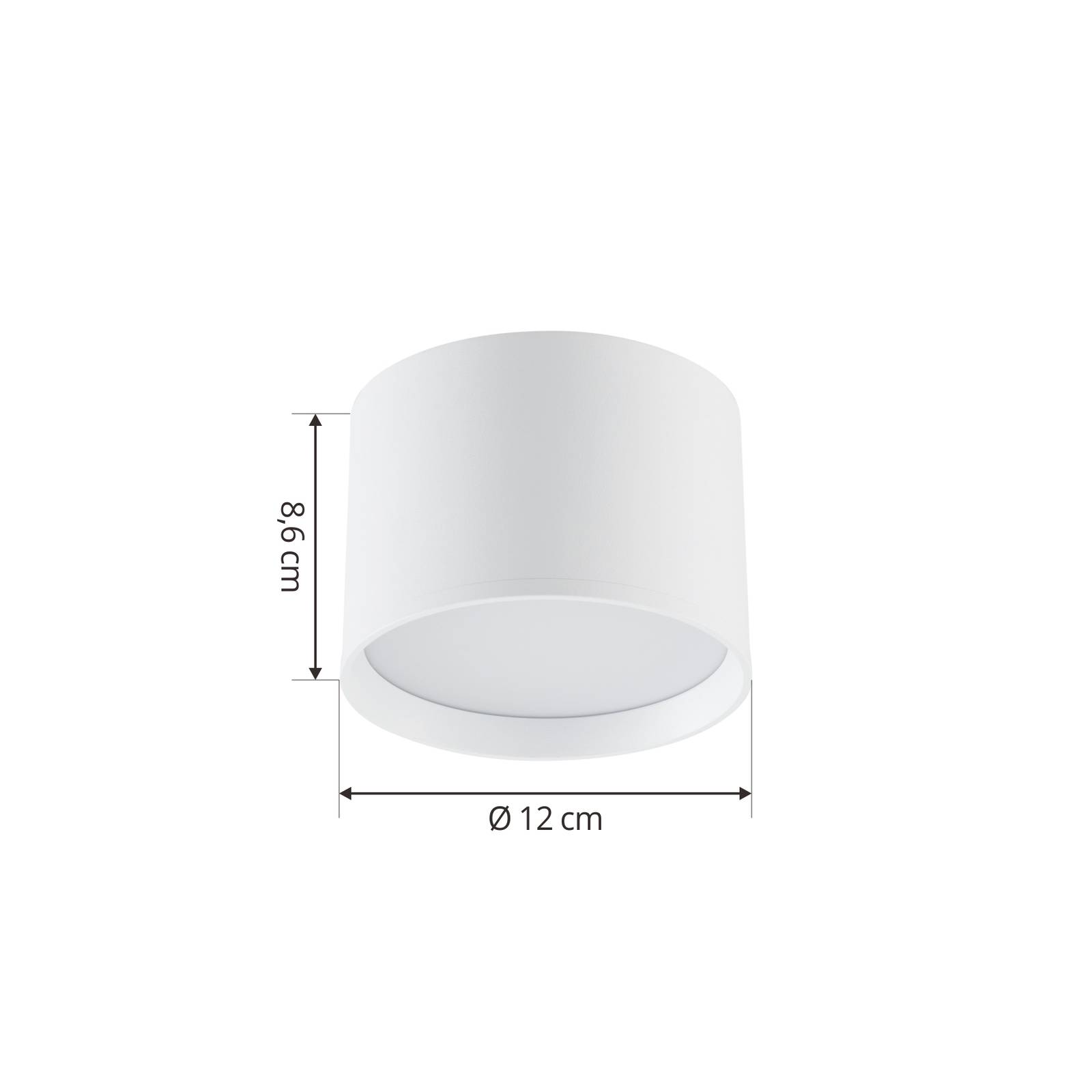 Reflektor LED Lindby Nivoria, Ø 12 cm, 15 W, biały, metalowy