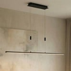 Lindby LED hanging light Arneja, black, CCT, height-adjustable