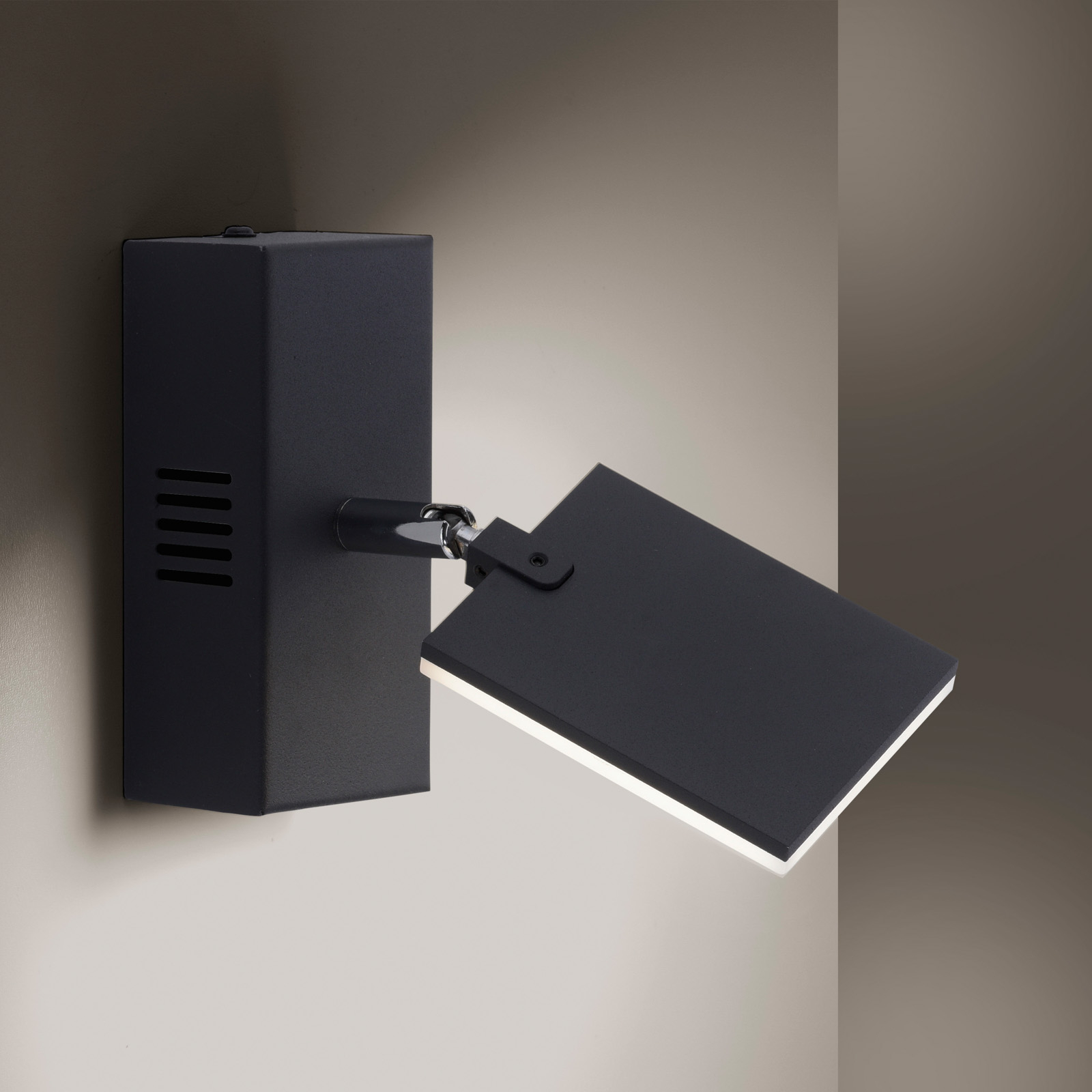 PURE Mira LED-vägglampa med fjärrkontroll, svart