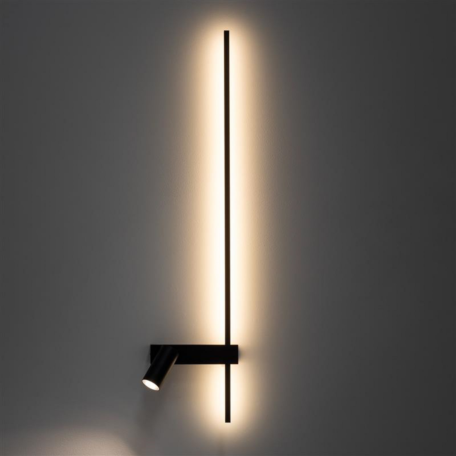 Wandlampe EASY RIGHT, schwarz Breite 80 cm Metall GU10 + LED