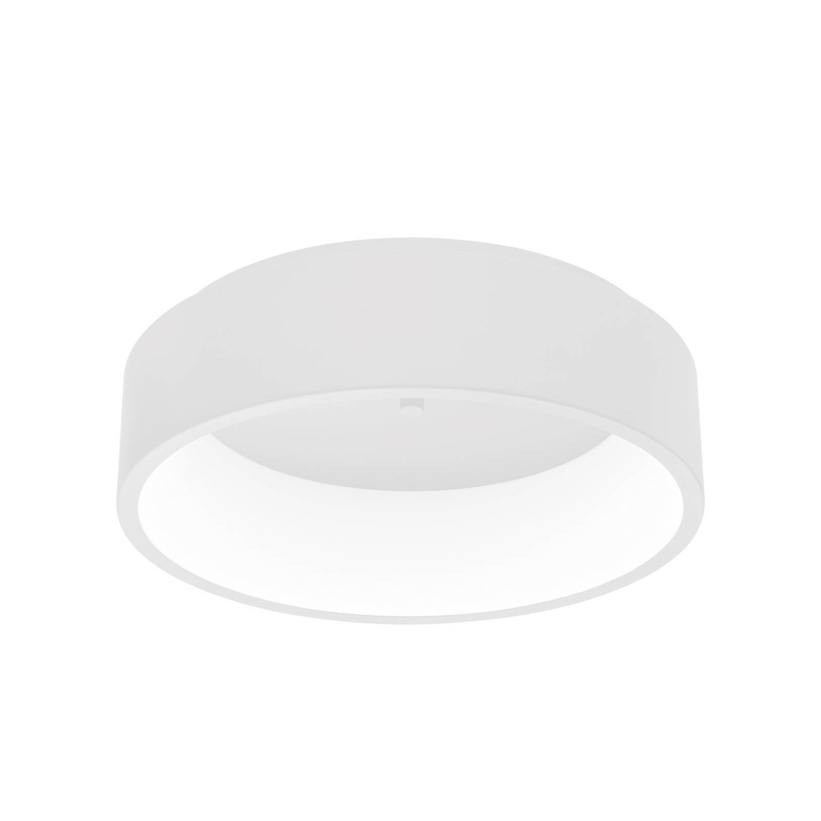 Led Deckenlampe Marghera 1 dimmbare große Deckenleuchte Deckenbeleuchtung aus Metall und Kunststoff in weiß runde Wohnzimmerlampe warmweiß ø 45