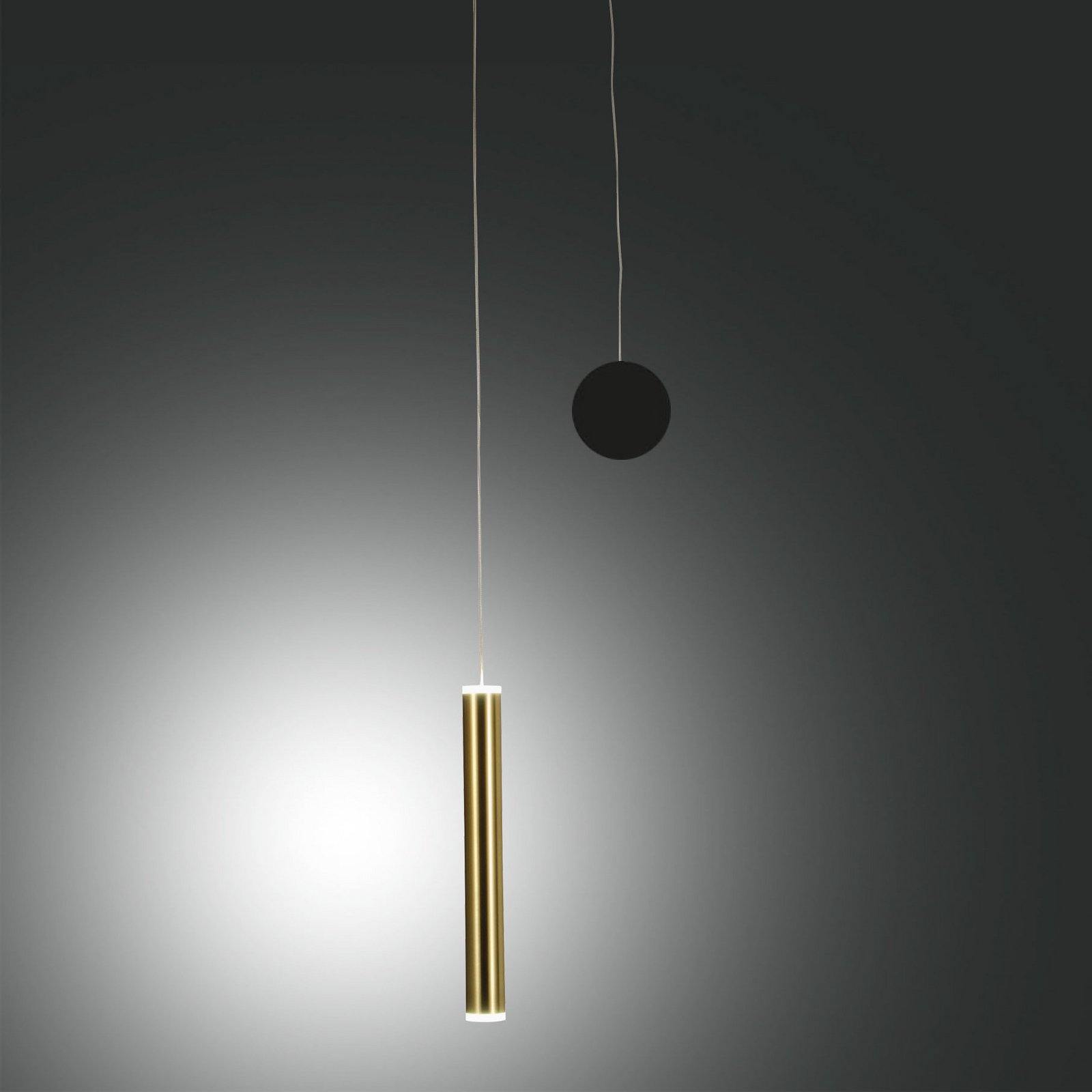 Prado LED pendant light, brass, metal, dimmable