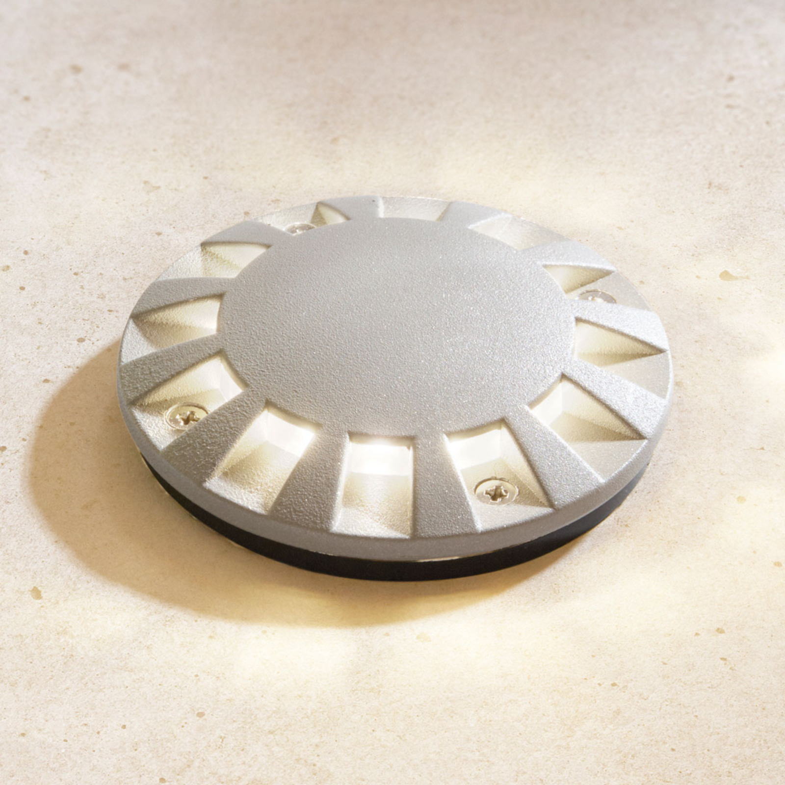 LED-Bodeneinbauleuchte Namika Befahrbar Silber Außenleuchte Lampenwelt IP65 IK06 