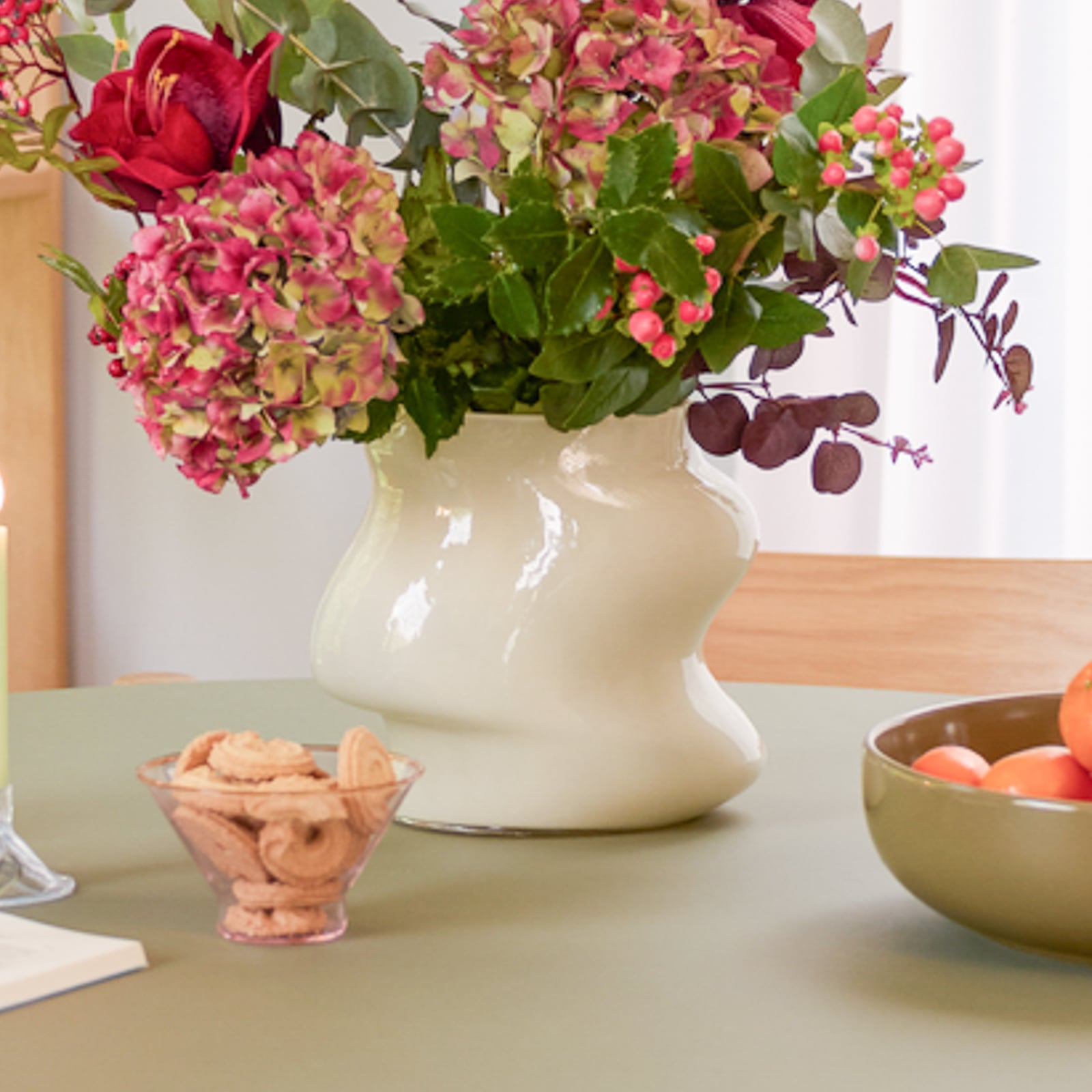 Vaso Lote color sabbia, altezza 20 cm - Hübsch