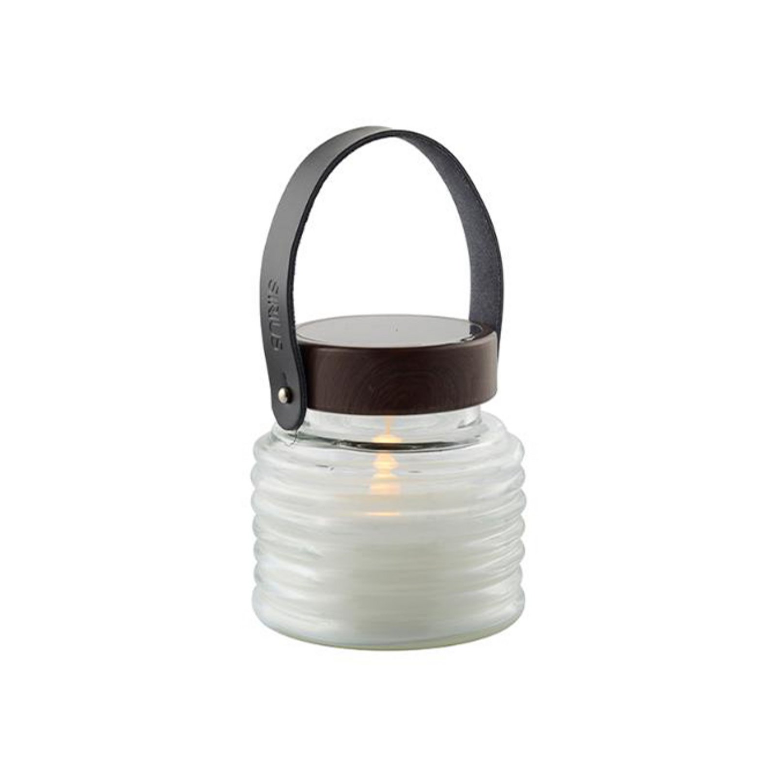 lampa solarna LED Aston Jar, wysokość 12 cm, czarna/brązowa, IP44