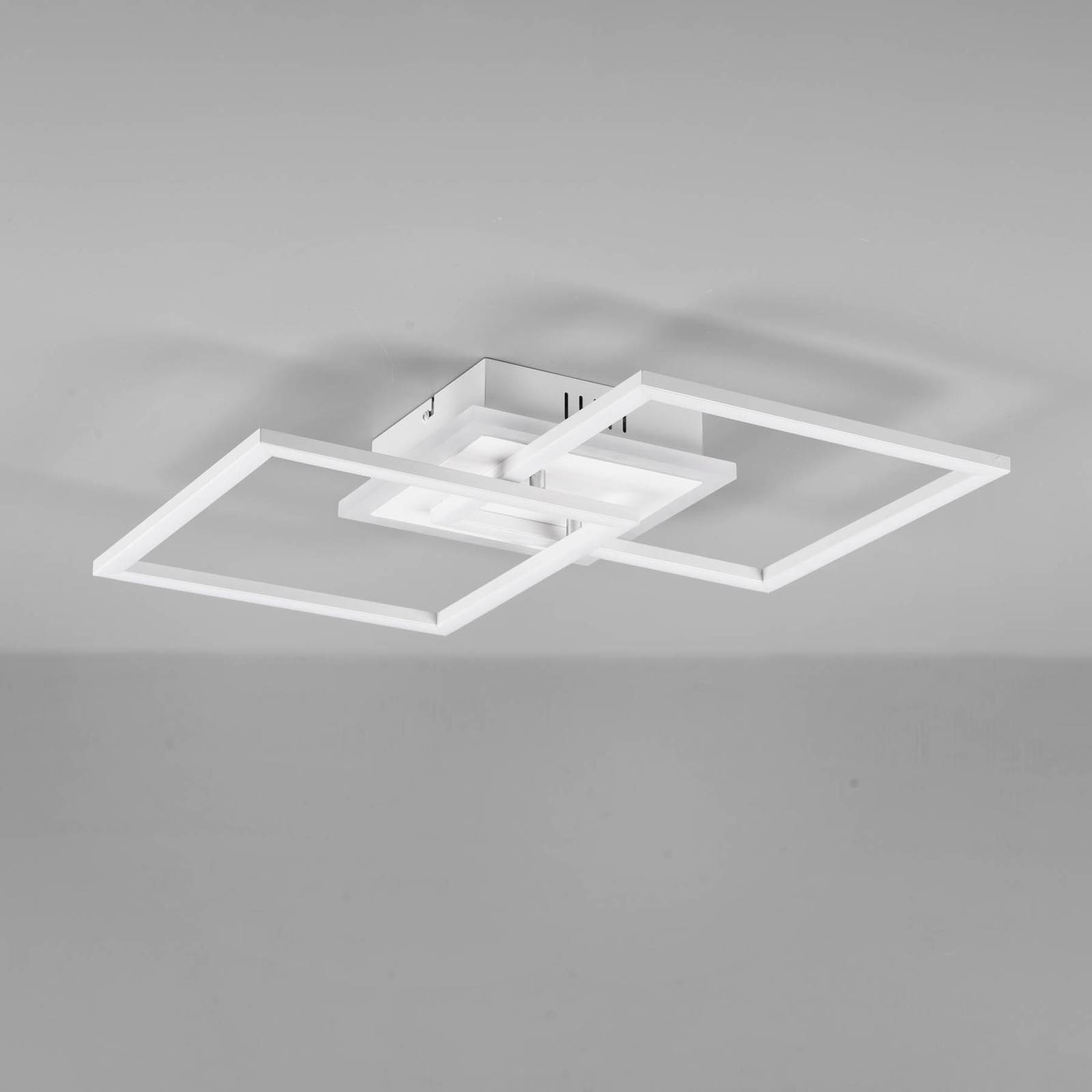 Reality Leuchten Venida LED-loftlampe kvadratisk hvid