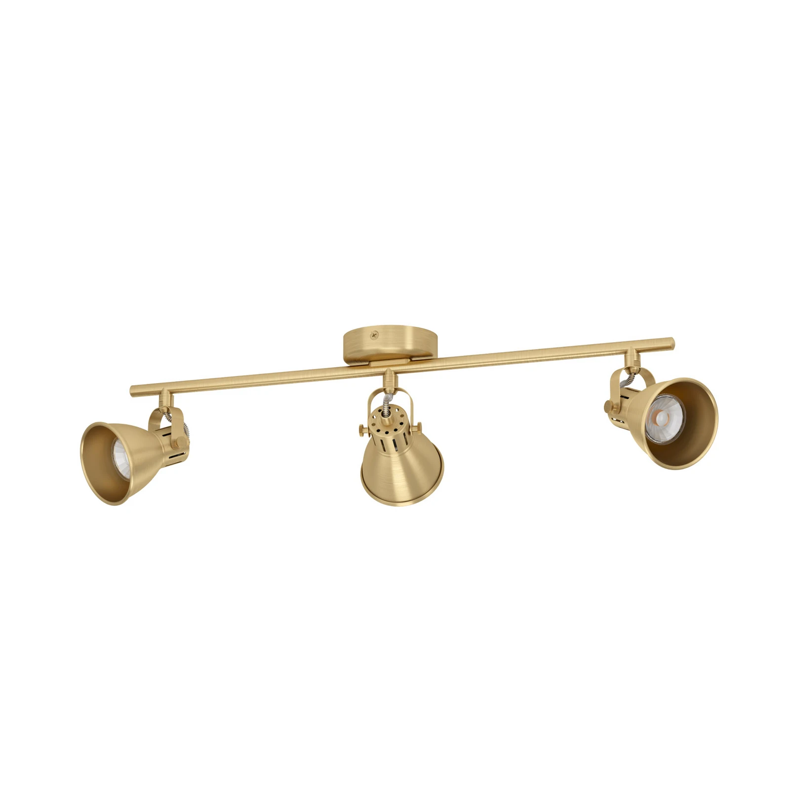 Seras plafondspot, geborsteld messing-goud, 3-lamps