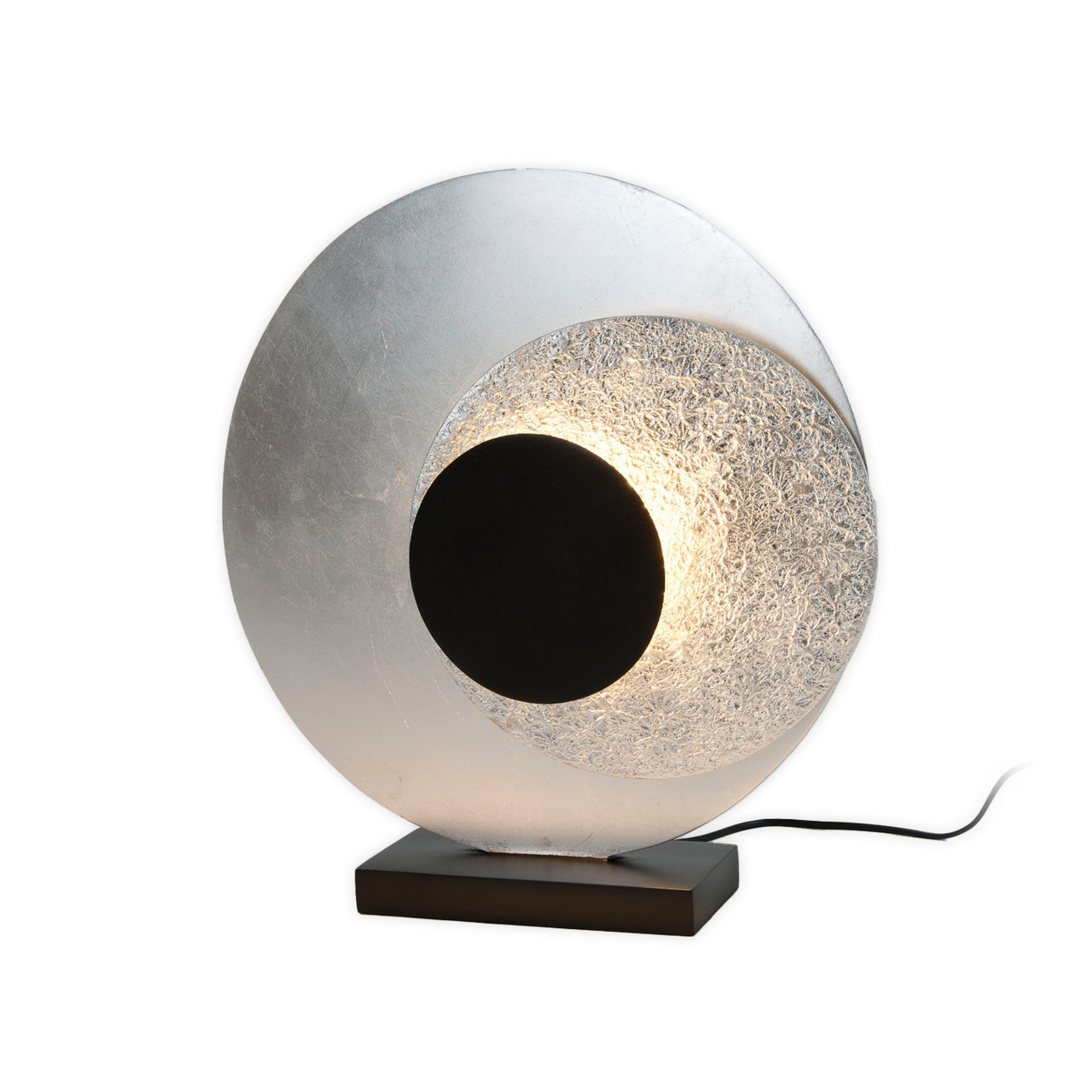 LED-Tischleuchte La Bocca, silber, Höhe 43 cm, 2-flg., Eisen
