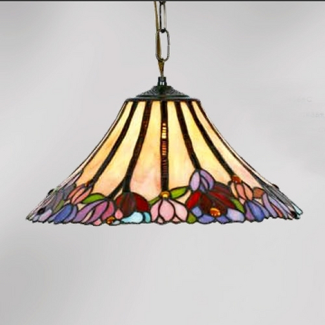Vacker hänglampa Tori i tiffanystil, 1 ljuskälla