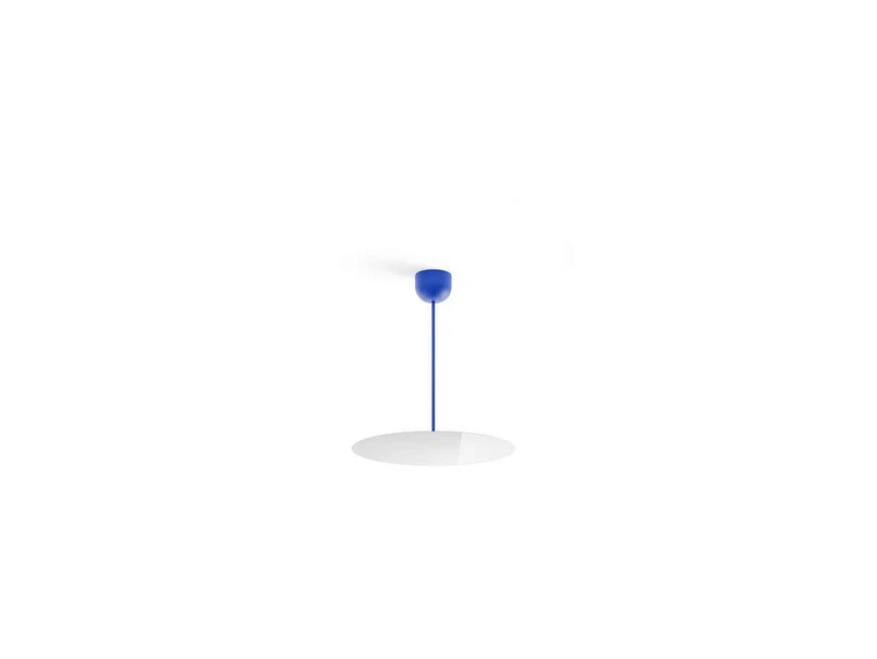 Luceplan - Millimetro Ceiling Lamp H53 Ø50 Royal Blue/Mirror