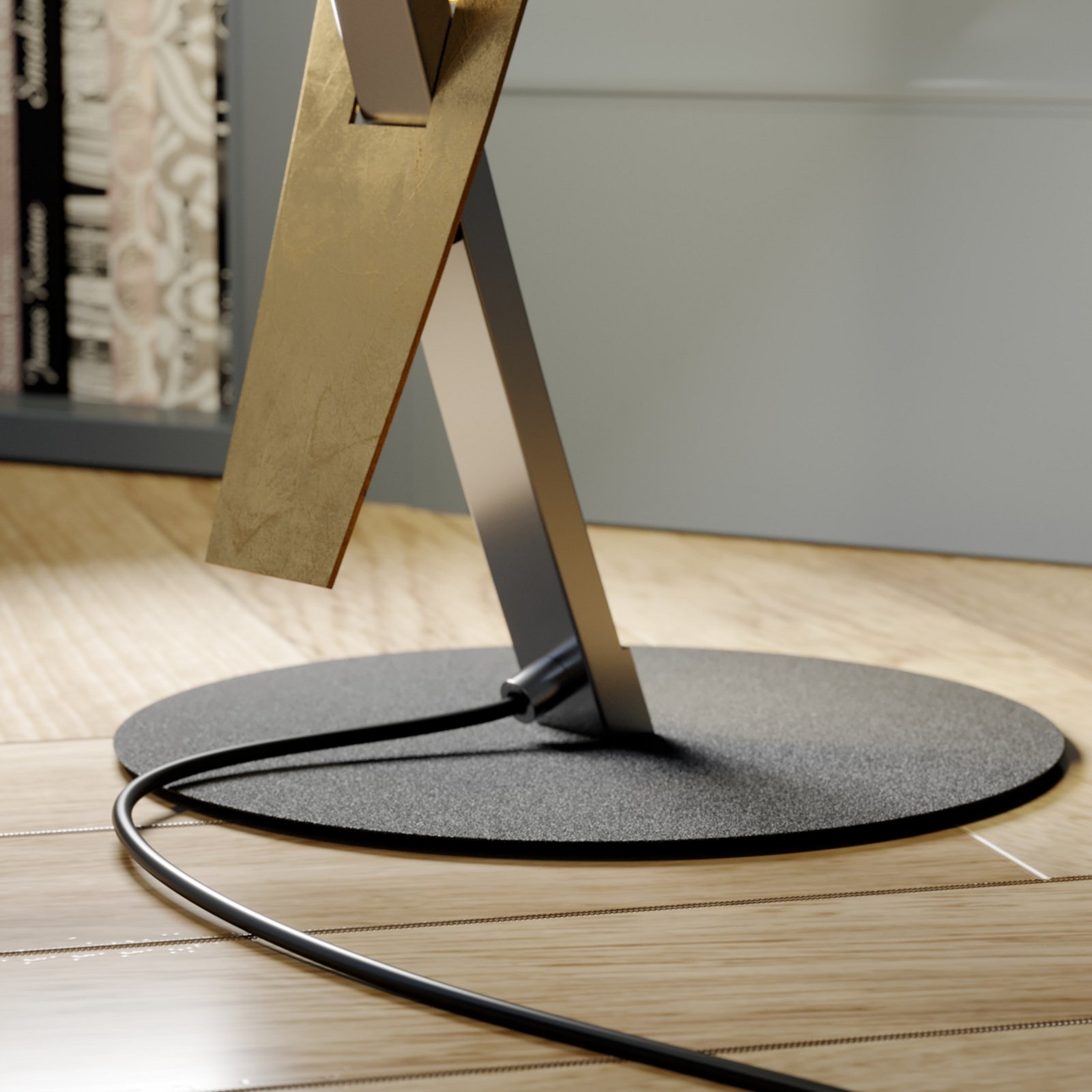 Marija Stehleuchte Black/Gold - Lucande