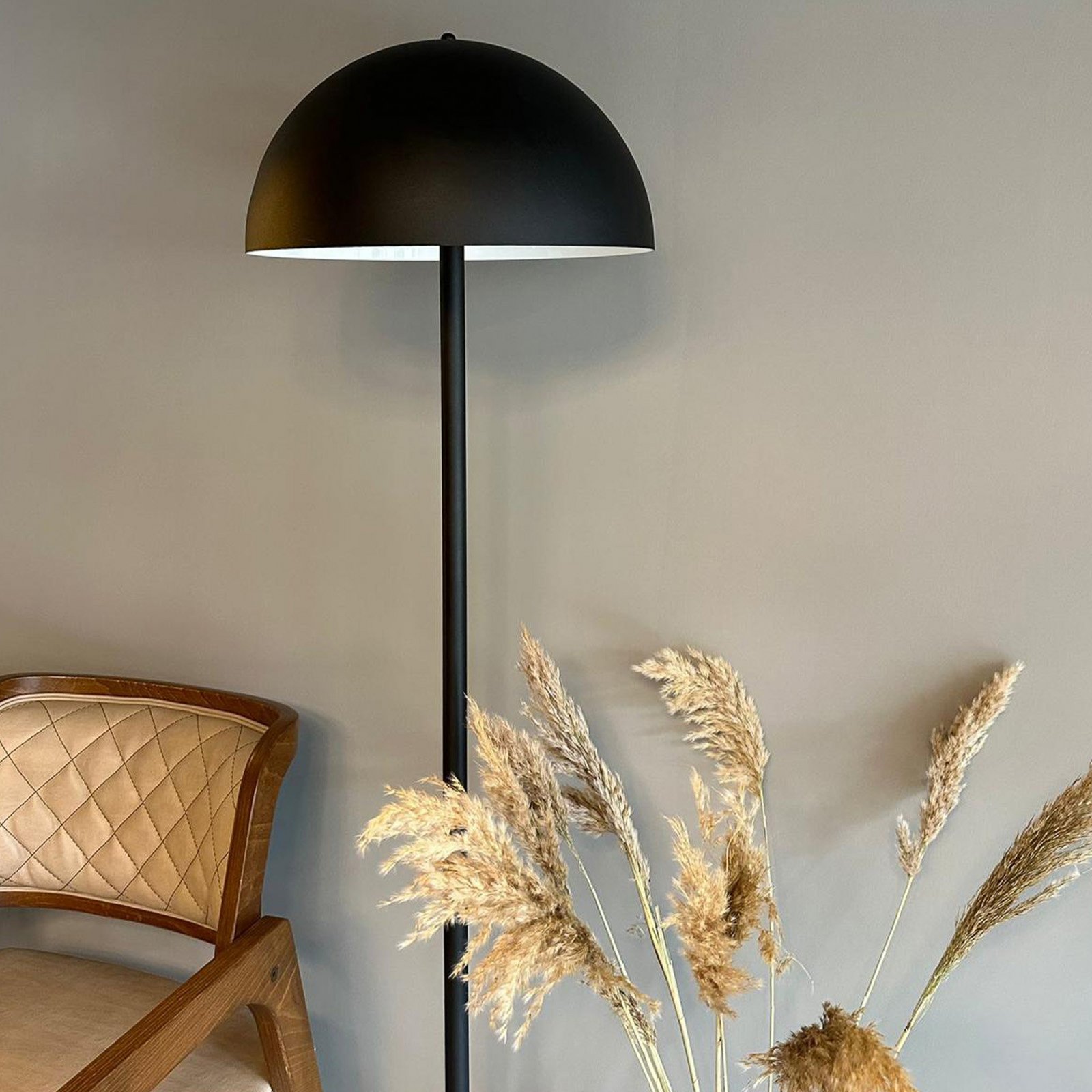 Sandro floor lamp, black, height 160 cm, metal, E27