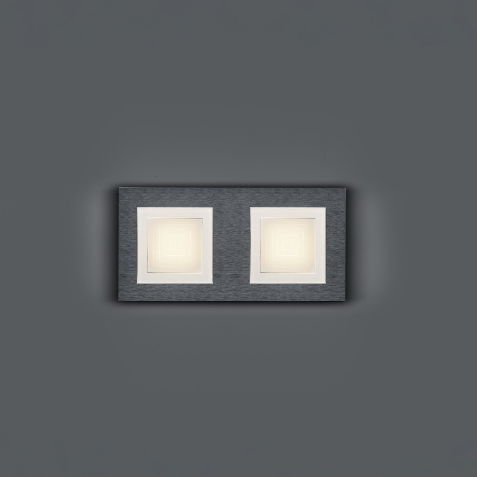 BANKAMP Ino plafón LED 2 luces antracita
