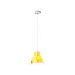 Nemo Suspension Lorosae, jaune, Ø 20 cm, verre, E27