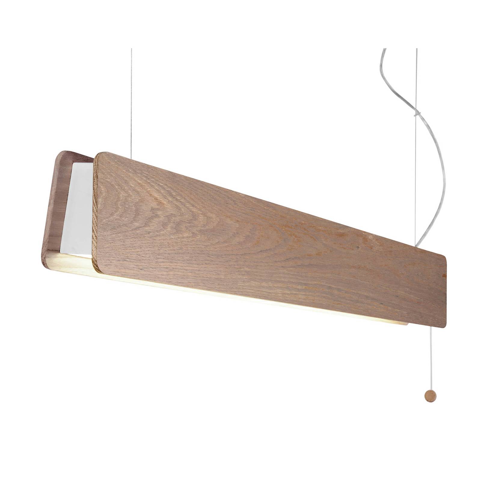 Suspension LED Oslo largeur 98 cm chêne clair