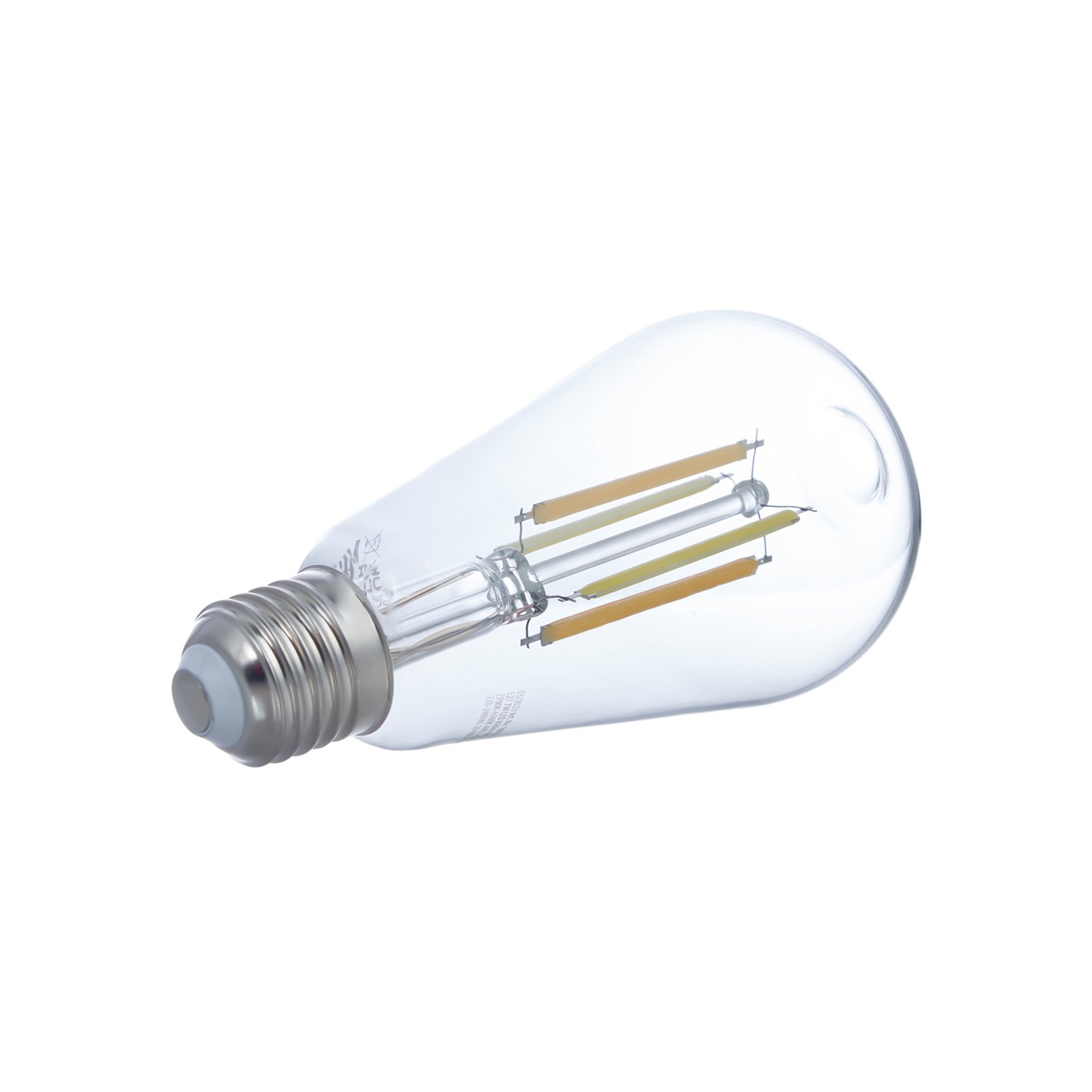 LUUMR Smart LED Filament, set of 3, E27, ST64, 7W, Tuya, clear