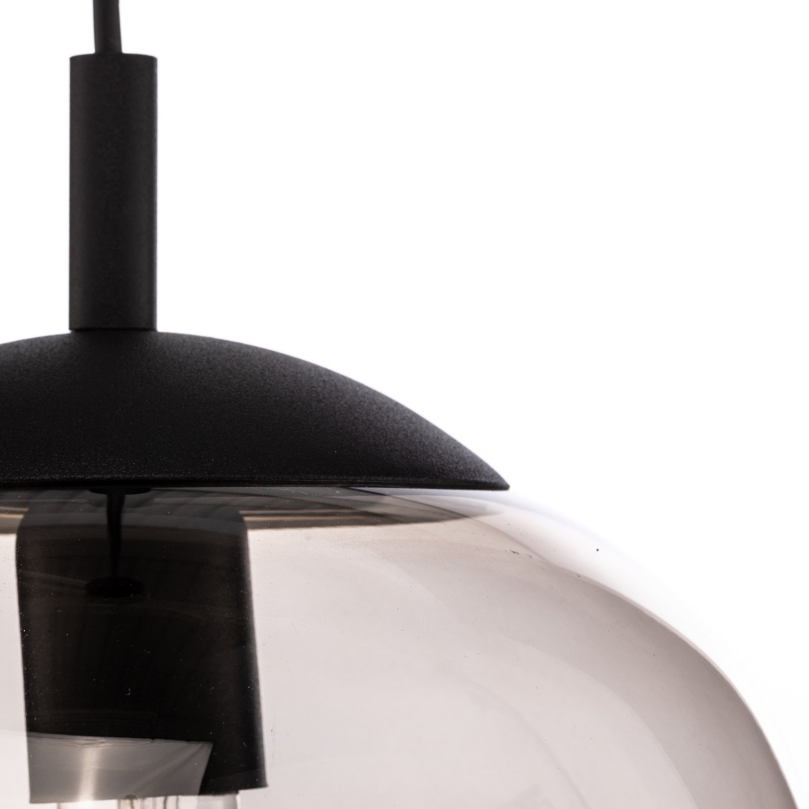 Viseća svjetiljka Vibe, smeđe-prozirno staklo, Ø 25 cm