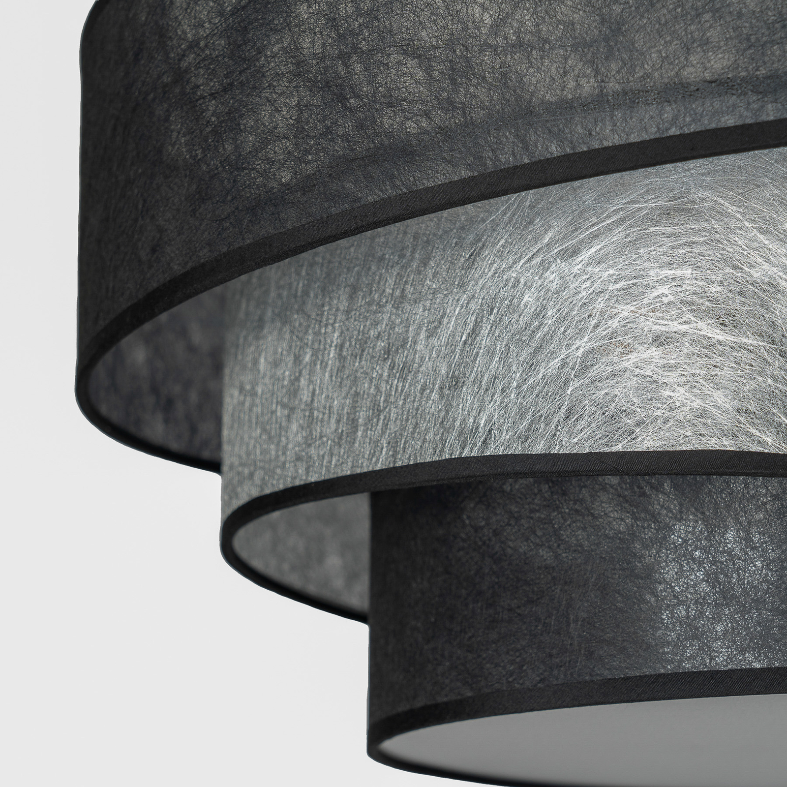 Lindby Ayvira plafondlamp, zwart, zilver