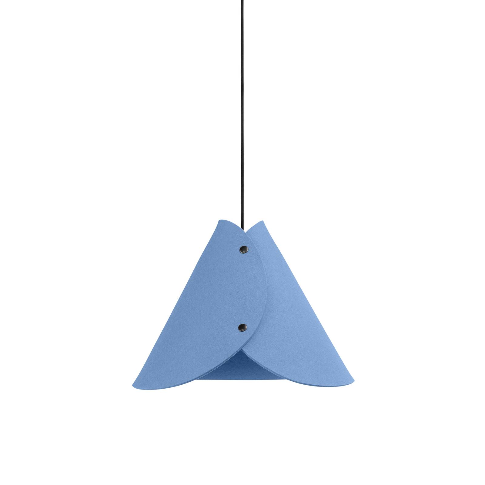 Almut von Wildheim Hanglamp - Woon-/ Eetkamer - dimbaar - Modern - blauw - metaal, Merino-wolvilt