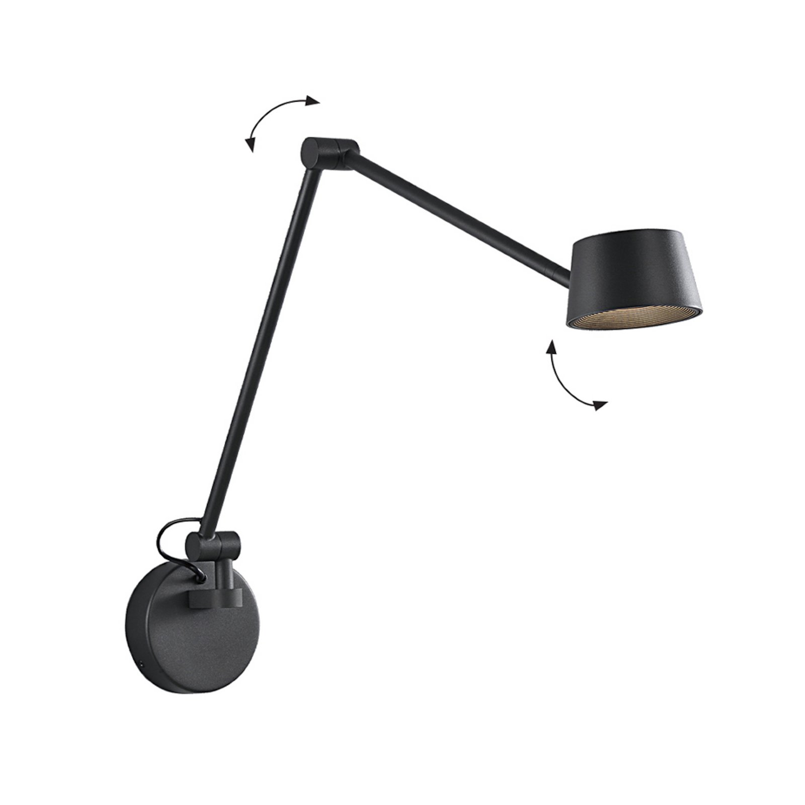 Applique murale LED Savina, noir, portée 92 cm, métal Applique murale LED Savina, noir, portée 92 cm, métal