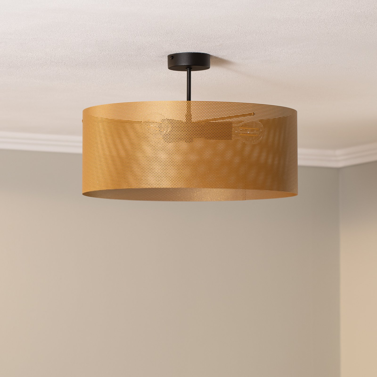 Euluna Zofia ceiling light, gold-coloured Ø 50 cm