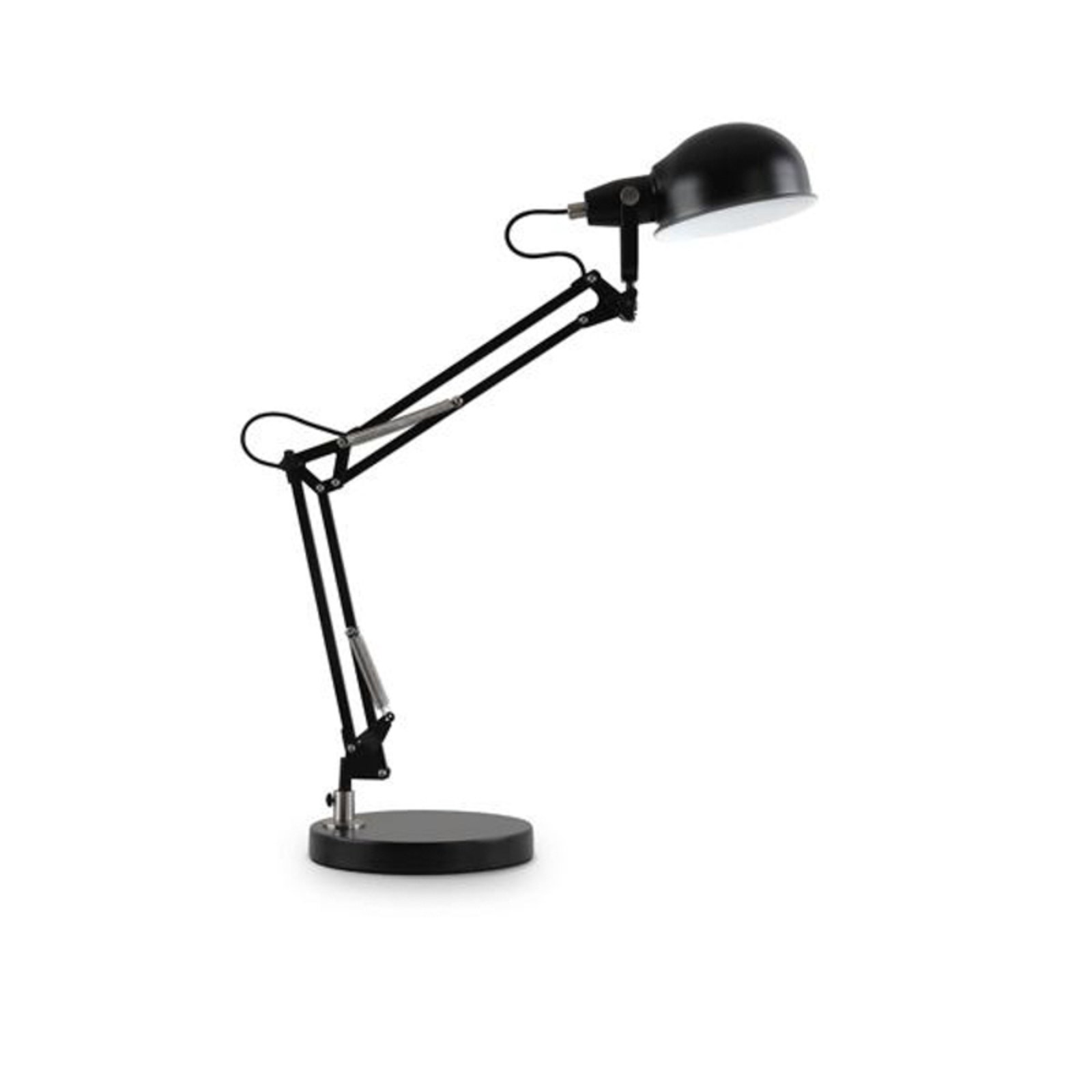 Ideal Lux lampe de bureau Johnny, noir, métal