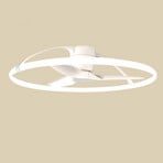 Smart LED plafondventilator Nepal, wit, DC, stil - Mantra