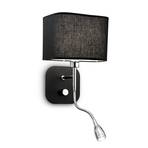 Holiday wall light with reading light, black