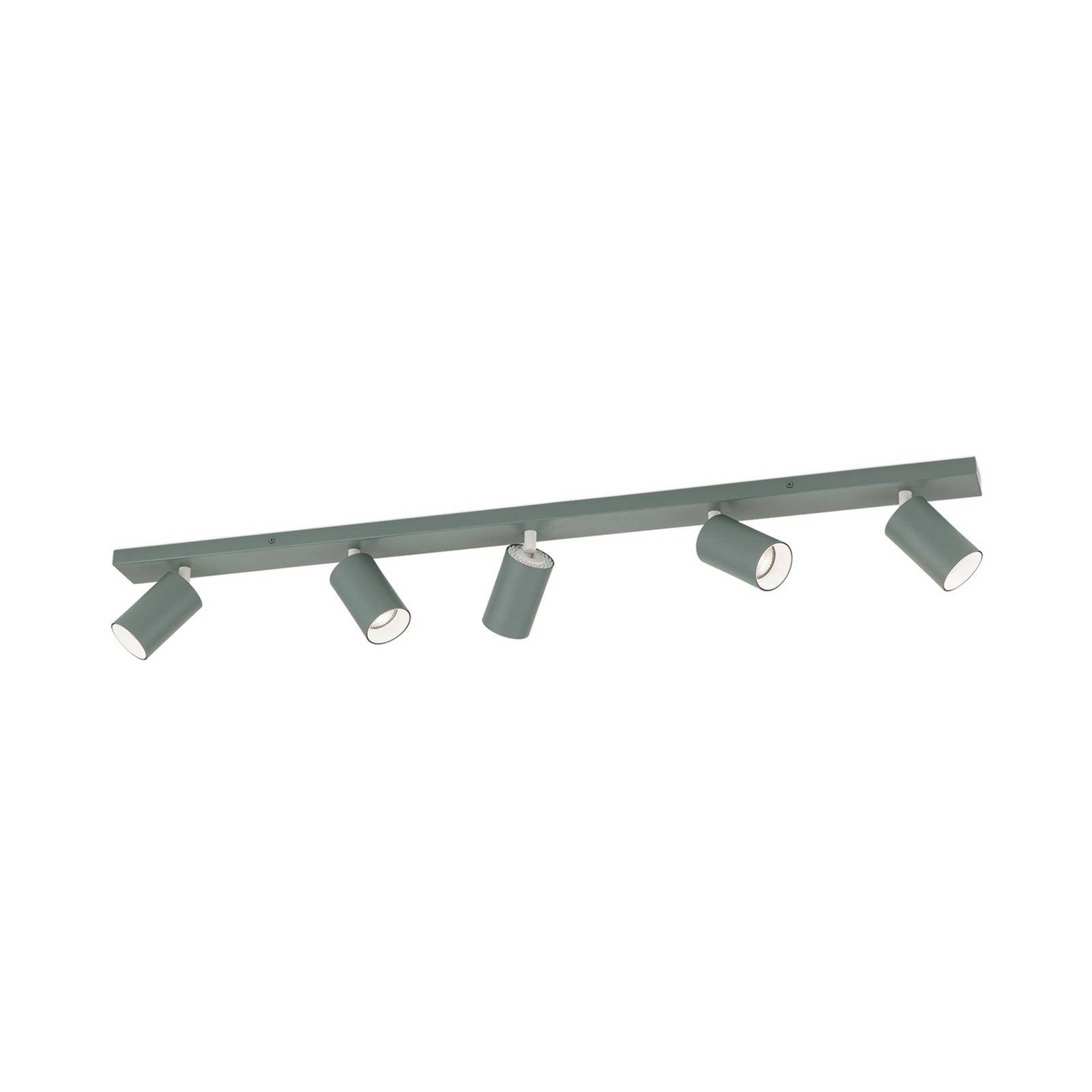Deckenstrahler Sean, lichtgrün, 5-flammig, Aluminium, GU10