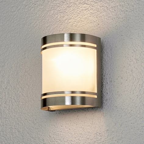 Fint formet vegglampe Lenea av rustfritt stål