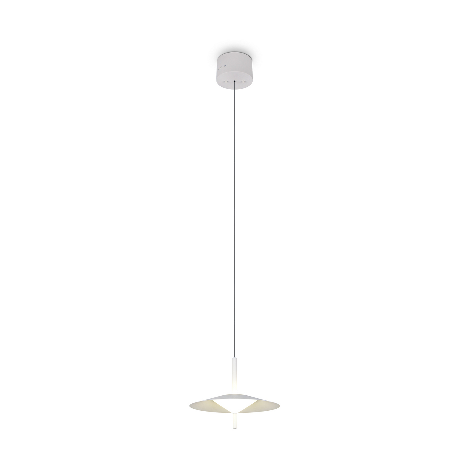 LED piekaramā lampa „Amalo“, matēti balta, Ø 30 cm, metāls, CCT LED piekaramā lampa „Amalo“, matēti balta, Ø 30 cm, metāls, CCT