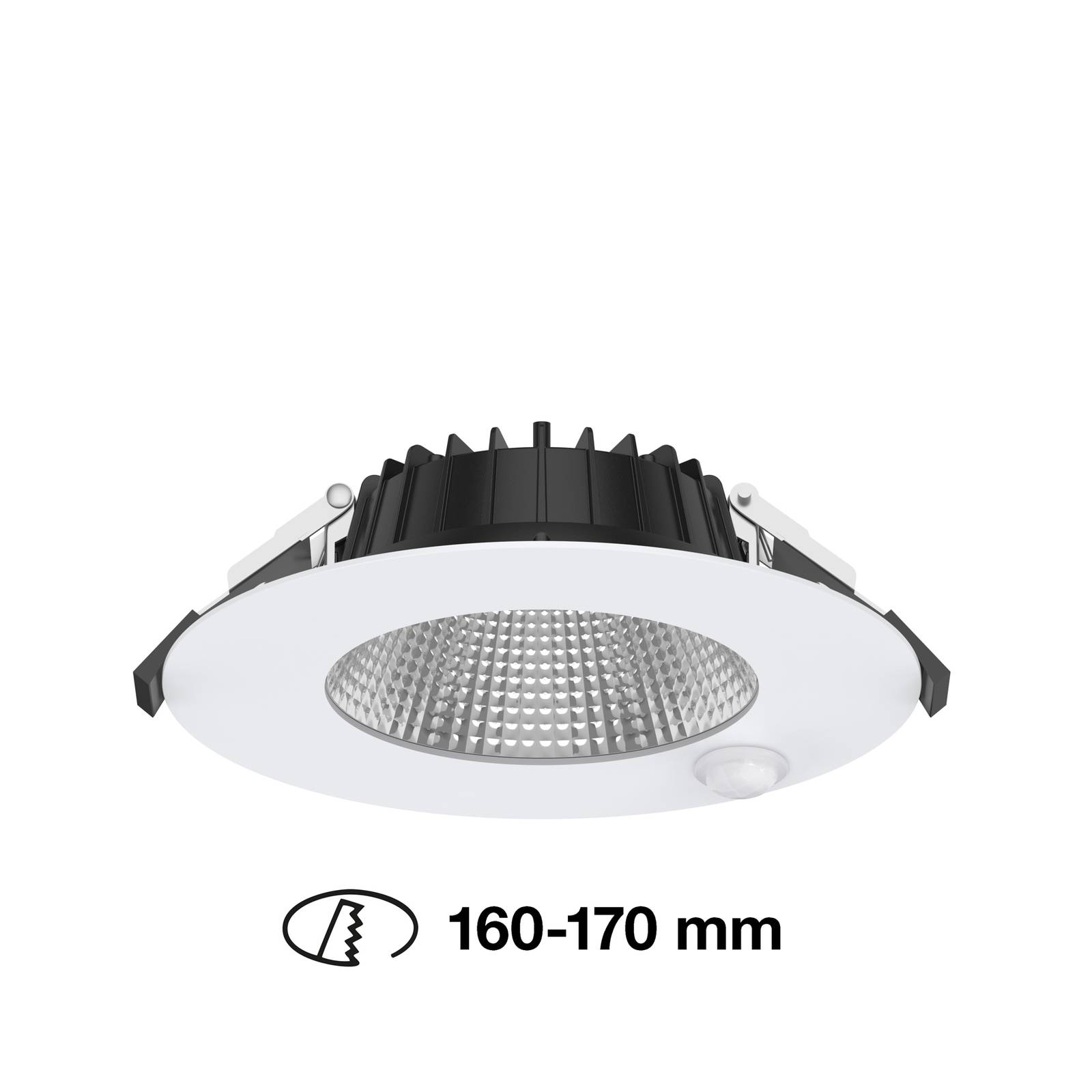 The Light Group SLC Shift LED-downlight Ø 18cm vit med sensor