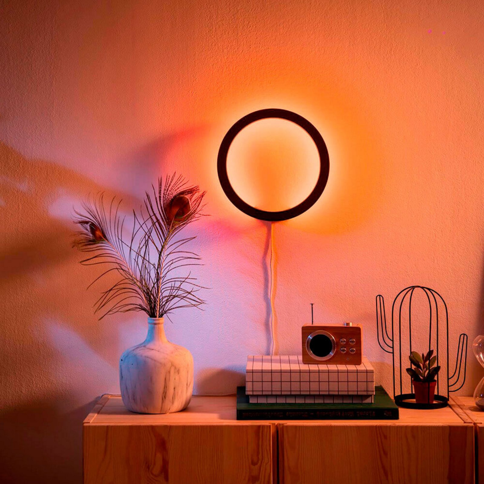 Sana Hue Aplică de Perete Black Bluetooth White/Color Amb. - Philips Hue