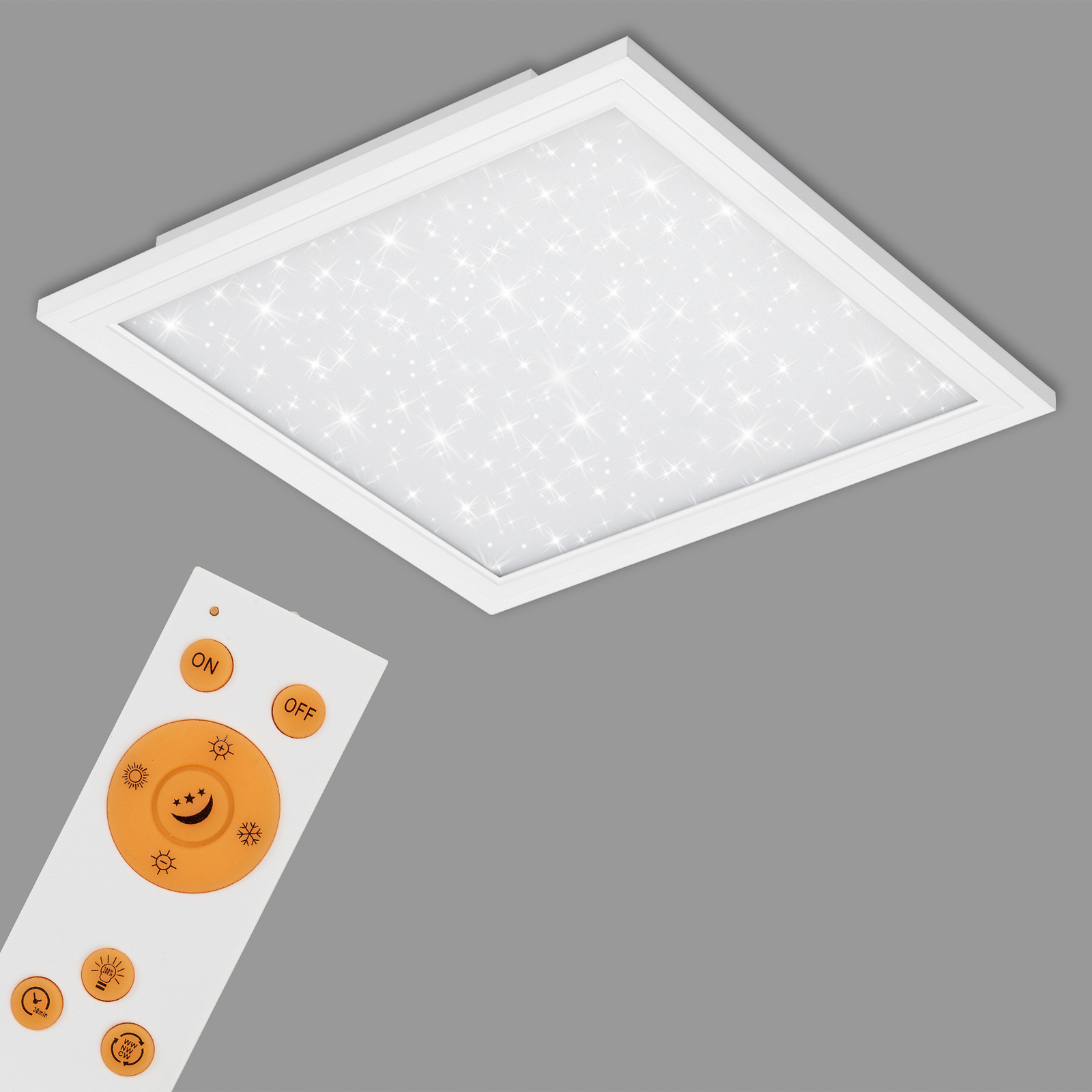 LED-panel Pallas, vit, dimbar, CCT, 59,6x59,6cm