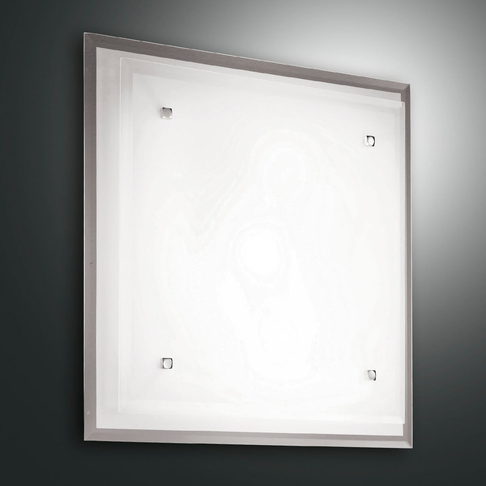 Fabas Luce Maggie Ceiling Light Elegant Glass 40 x cm, for Living / Dining Room, Metal, glass, E27, 60 W, energy efficiency: A++, L: 40 cm, W: 40 cm