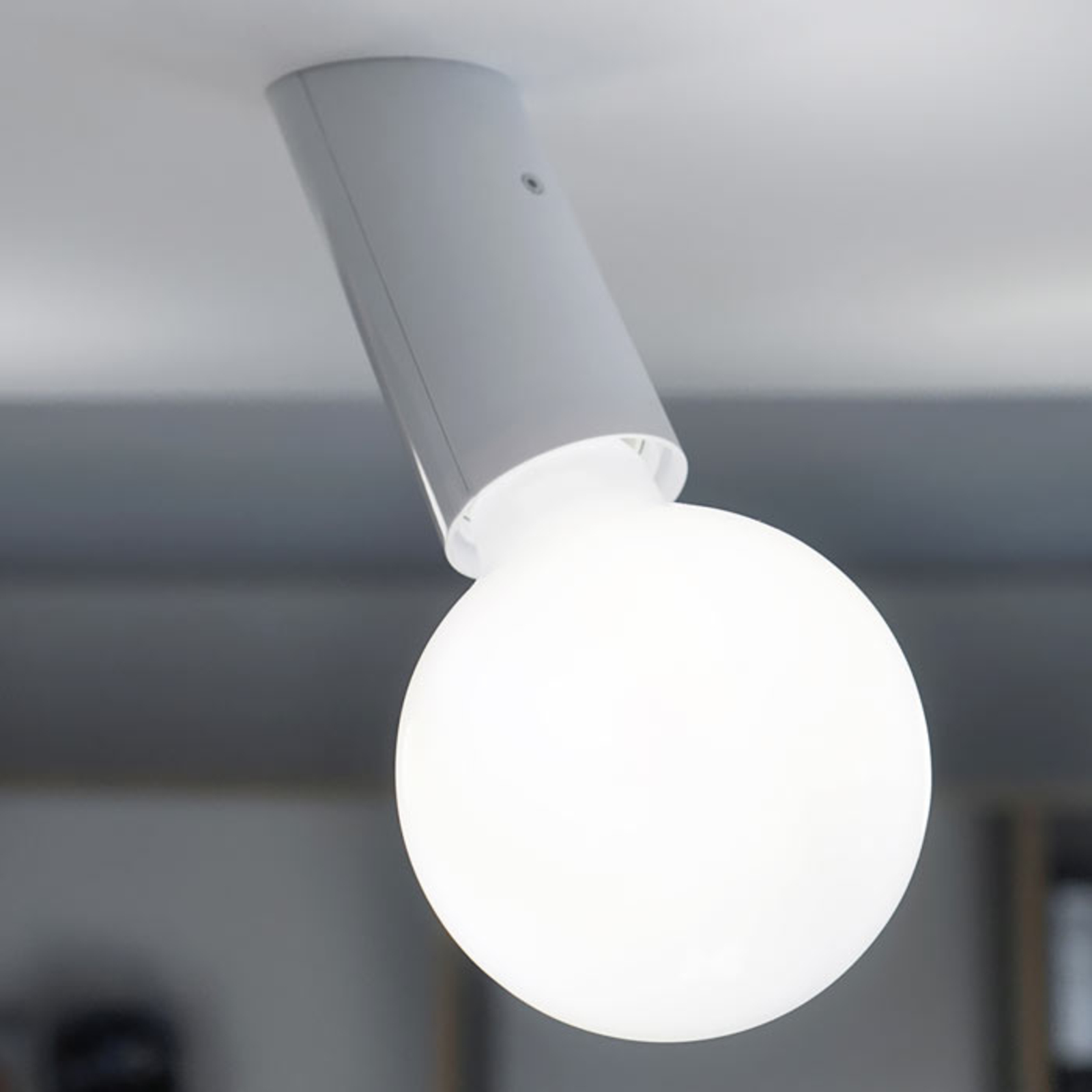 next DNA Easy - one-bulb wall light, white, for Living / Dining Room, ABS, E27, 28 W, energy efficiency: A++