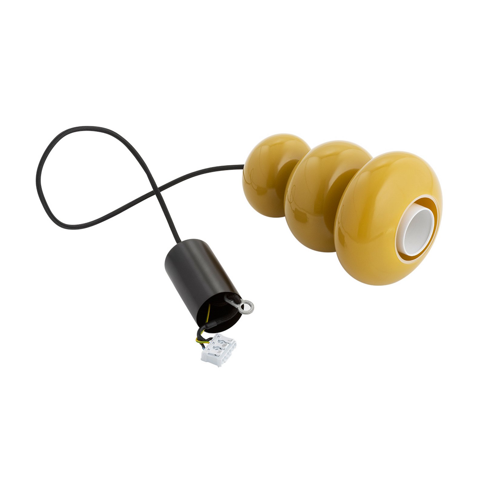 Lampada a sospensione Oman, giallo miele lucido, vetro, Ø 14 cm