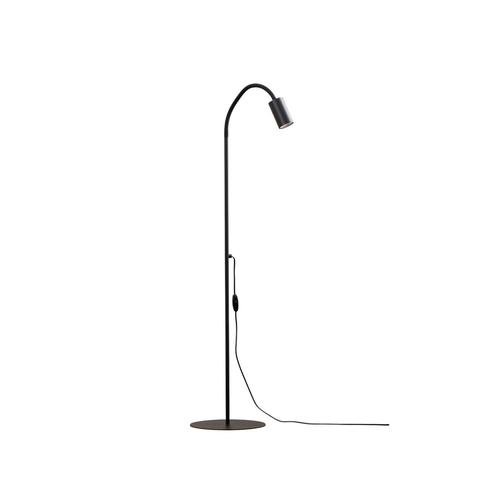 Lampe sur pied Eye Flex avec bras flexible, noir