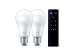 Lampadine Smart Color 8,5W 806lm 2200-6500K RGB 2-pack E27 & Remote - WiZ