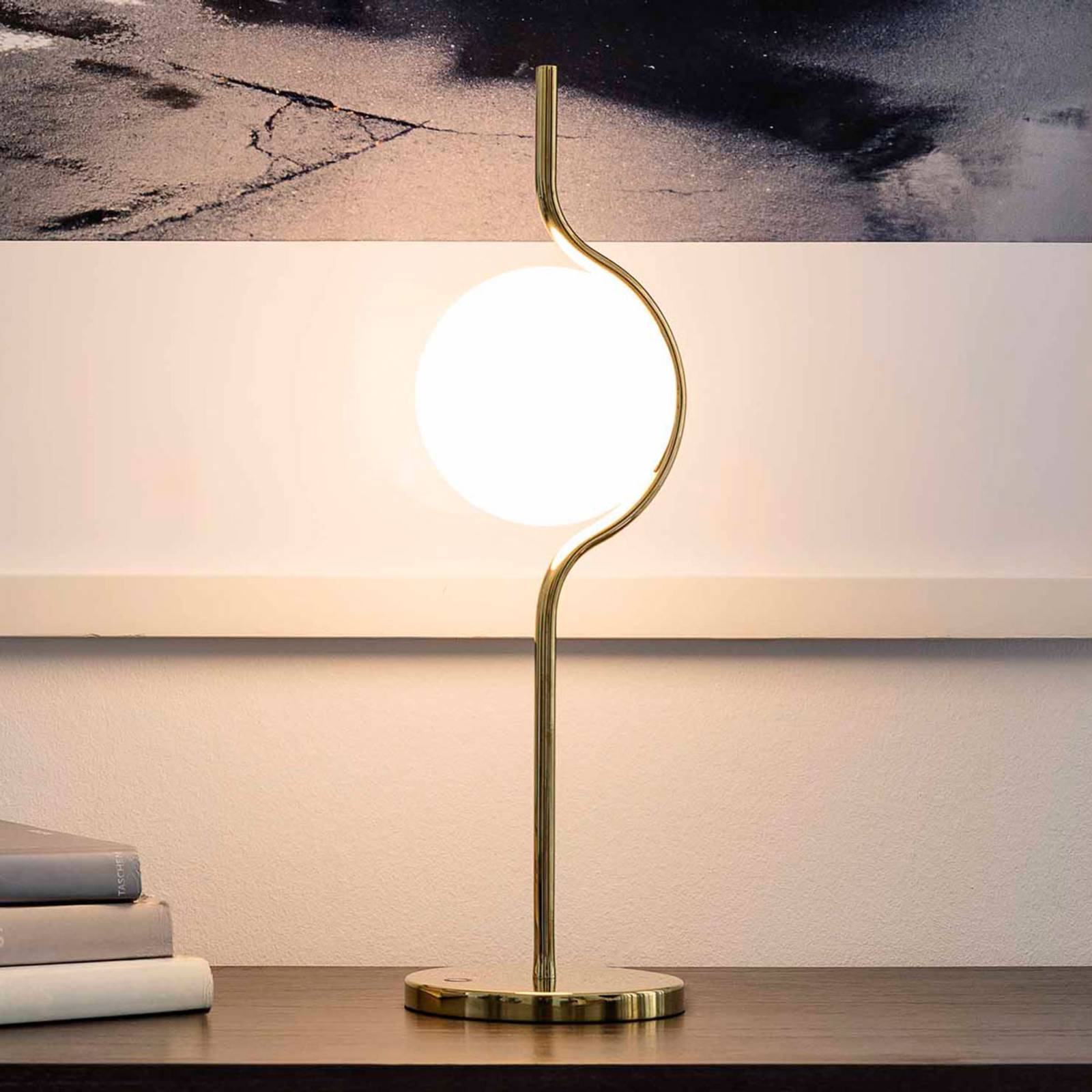 LED tafellamp Le Vita met opaalglas