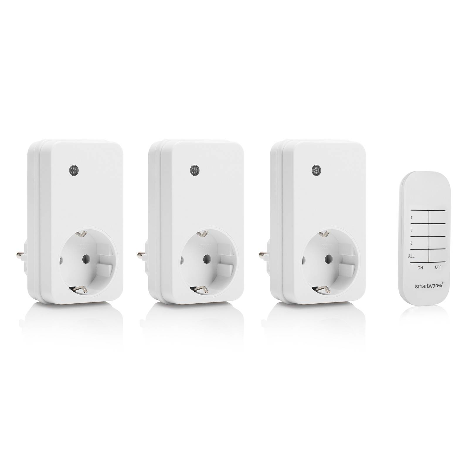 Smartwares - Funksteckdosen Set mit Fernbedienung - Smart Home für Geräte bis 1000 Watt