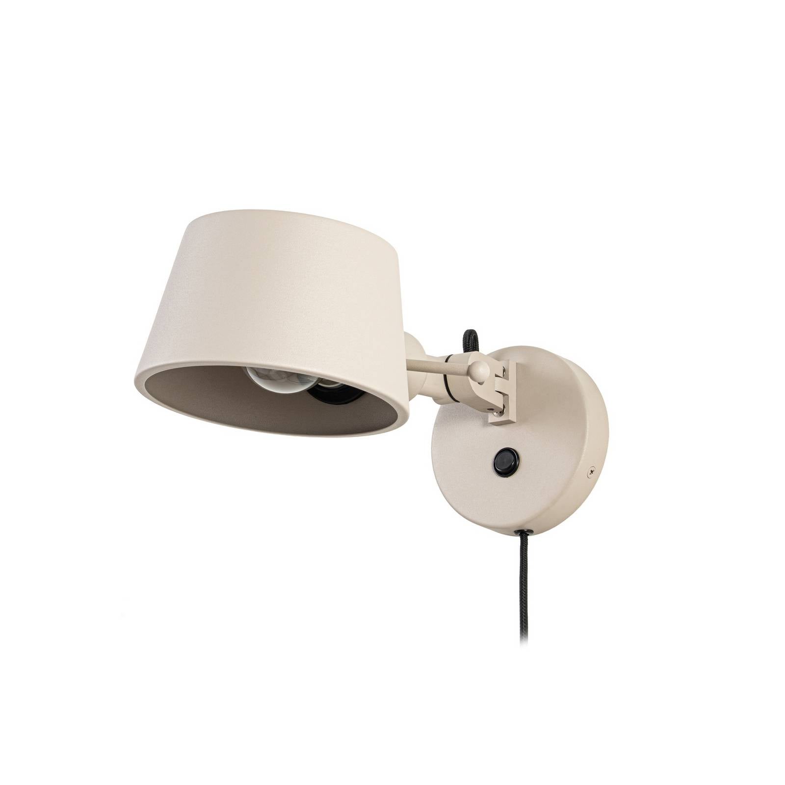 Lucande Wandleuchte Silka, 14 cm, beige, flexibel, Stecker